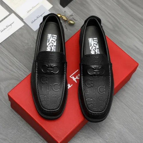 Cheap Salvatore Ferragamo Leather Shoes For Men #1416446 Replica Wholesale [$98.00 USD] [ITEM#1416446] on Replica Salvatore Ferragamo Leather Shoes