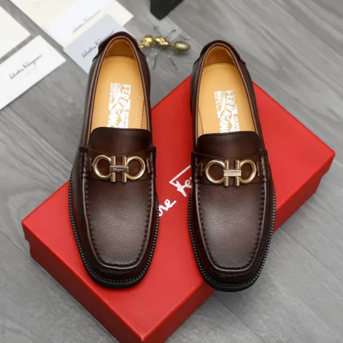 Cheap Salvatore Ferragamo Leather Shoes For Men #1416447 Replica Wholesale [$98.00 USD] [ITEM#1416447] on Replica Salvatore Ferragamo Leather Shoes