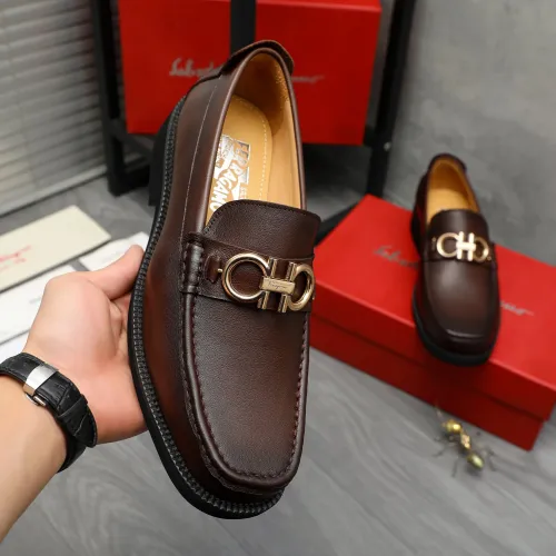 Cheap Salvatore Ferragamo Leather Shoes For Men #1416447 Replica Wholesale [$98.00 USD] [ITEM#1416447] on Replica Salvatore Ferragamo Leather Shoes
