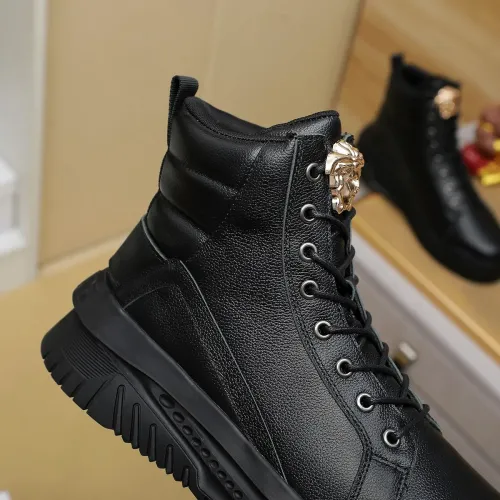 Cheap Versace High Tops Shoes For Men #1416496 Replica Wholesale [$85.00 USD] [ITEM#1416496] on Replica Versace High Tops Shoes