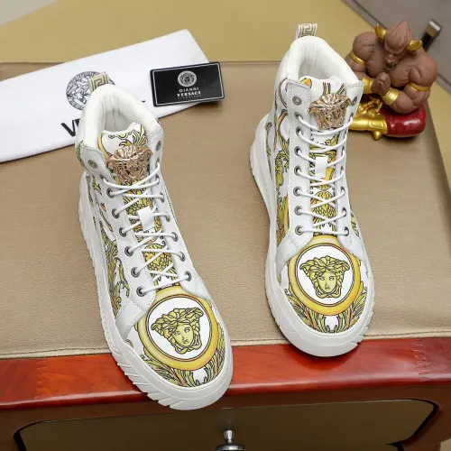 Cheap Versace High Tops Shoes For Men #1416497 Replica Wholesale [$85.00 USD] [ITEM#1416497] on Replica Versace High Tops Shoes