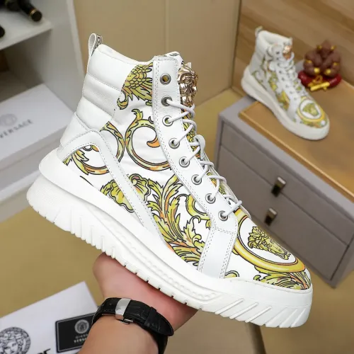 Cheap Versace High Tops Shoes For Men #1416497 Replica Wholesale [$85.00 USD] [ITEM#1416497] on Replica Versace High Tops Shoes