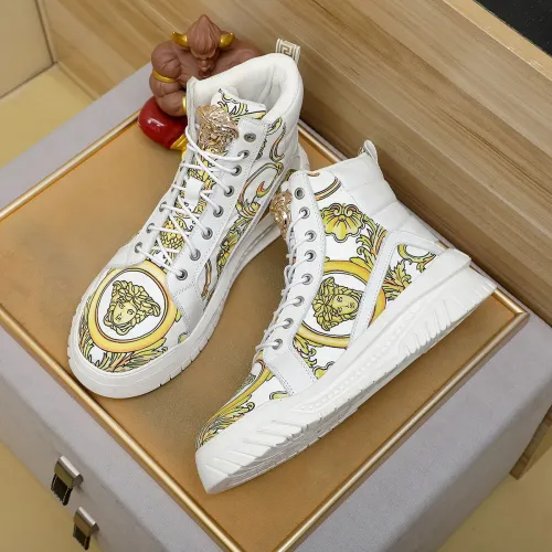 Cheap Versace High Tops Shoes For Men #1416497 Replica Wholesale [$85.00 USD] [ITEM#1416497] on Replica Versace High Tops Shoes