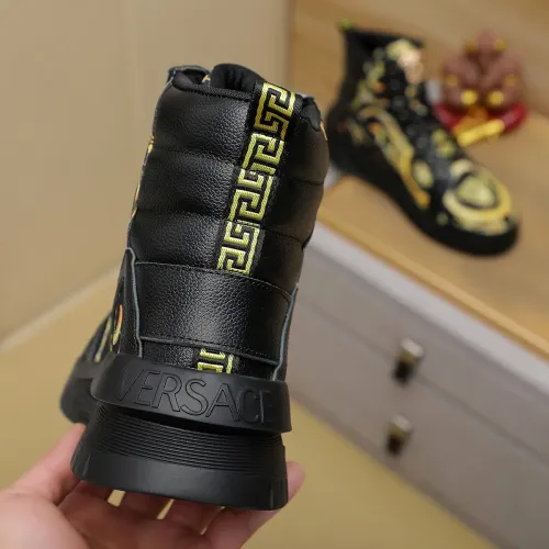 Cheap Versace High Tops Shoes For Men #1416498 Replica Wholesale [$85.00 USD] [ITEM#1416498] on Replica Versace High Tops Shoes