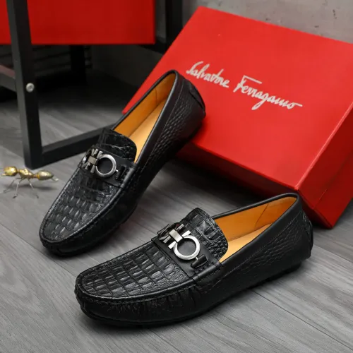 Cheap Salvatore Ferragamo Leather Shoes For Men #1416524 Replica Wholesale [$76.00 USD] [ITEM#1416524] on Replica Salvatore Ferragamo Leather Shoes