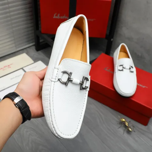 Cheap Salvatore Ferragamo Leather Shoes For Men #1416527 Replica Wholesale [$76.00 USD] [ITEM#1416527] on Replica Salvatore Ferragamo Leather Shoes