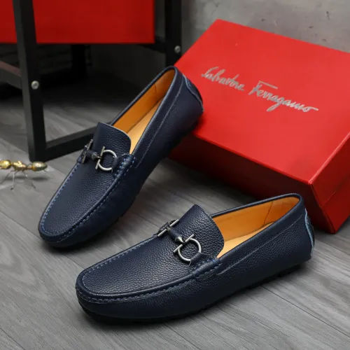 Cheap Salvatore Ferragamo Leather Shoes For Men #1416528 Replica Wholesale [$76.00 USD] [ITEM#1416528] on Replica Salvatore Ferragamo Leather Shoes