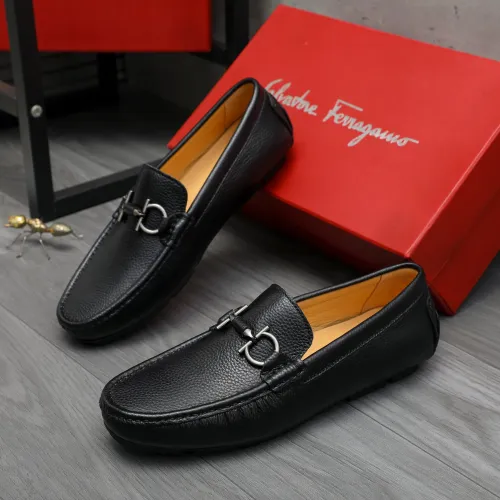 Cheap Salvatore Ferragamo Leather Shoes For Men #1416529 Replica Wholesale [$76.00 USD] [ITEM#1416529] on Replica Salvatore Ferragamo Leather Shoes