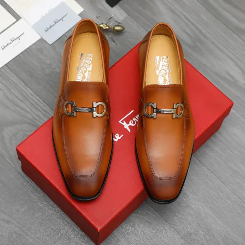 Cheap Salvatore Ferragamo Leather Shoes For Men #1416542 Replica Wholesale [$88.00 USD] [ITEM#1416542] on Replica Salvatore Ferragamo Leather Shoes