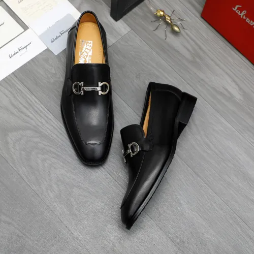 Cheap Salvatore Ferragamo Leather Shoes For Men #1416543 Replica Wholesale [$88.00 USD] [ITEM#1416543] on Replica Salvatore Ferragamo Leather Shoes