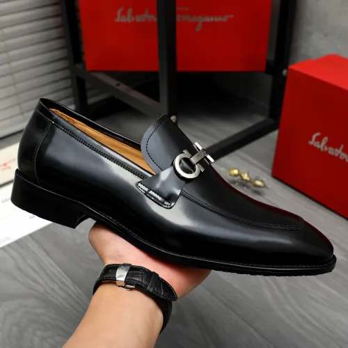 Cheap Salvatore Ferragamo Leather Shoes For Men #1416544 Replica Wholesale [$88.00 USD] [ITEM#1416544] on Replica Salvatore Ferragamo Leather Shoes