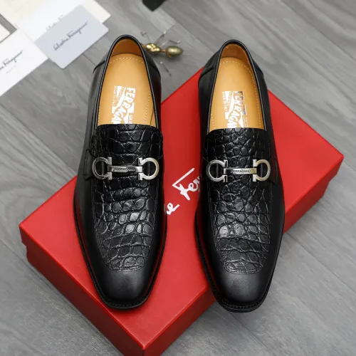 Cheap Salvatore Ferragamo Leather Shoes For Men #1416545 Replica Wholesale [$88.00 USD] [ITEM#1416545] on Replica Salvatore Ferragamo Leather Shoes