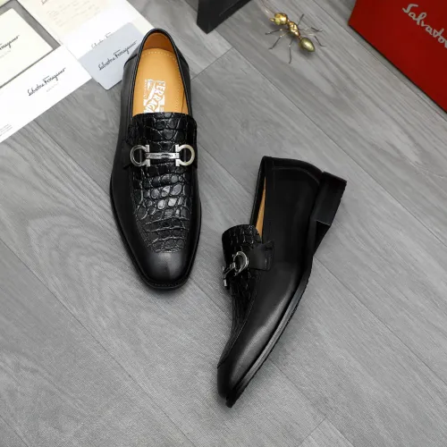 Cheap Salvatore Ferragamo Leather Shoes For Men #1416545 Replica Wholesale [$88.00 USD] [ITEM#1416545] on Replica Salvatore Ferragamo Leather Shoes