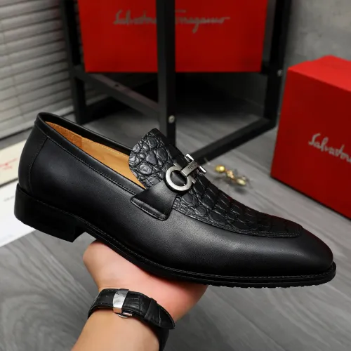 Cheap Salvatore Ferragamo Leather Shoes For Men #1416545 Replica Wholesale [$88.00 USD] [ITEM#1416545] on Replica Salvatore Ferragamo Leather Shoes