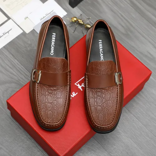 Cheap Salvatore Ferragamo Leather Shoes For Men #1416546 Replica Wholesale [$88.00 USD] [ITEM#1416546] on Replica Salvatore Ferragamo Leather Shoes