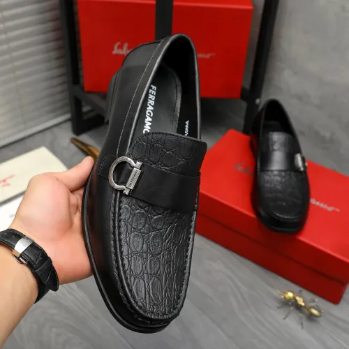 Cheap Salvatore Ferragamo Leather Shoes For Men #1416547 Replica Wholesale [$88.00 USD] [ITEM#1416547] on Replica Salvatore Ferragamo Leather Shoes