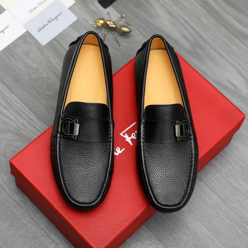 Cheap Salvatore Ferragamo Leather Shoes For Men #1416550 Replica Wholesale [$76.00 USD] [ITEM#1416550] on Replica Salvatore Ferragamo Leather Shoes