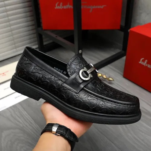 Cheap Salvatore Ferragamo Leather Shoes For Men #1416551 Replica Wholesale [$88.00 USD] [ITEM#1416551] on Replica Salvatore Ferragamo Leather Shoes