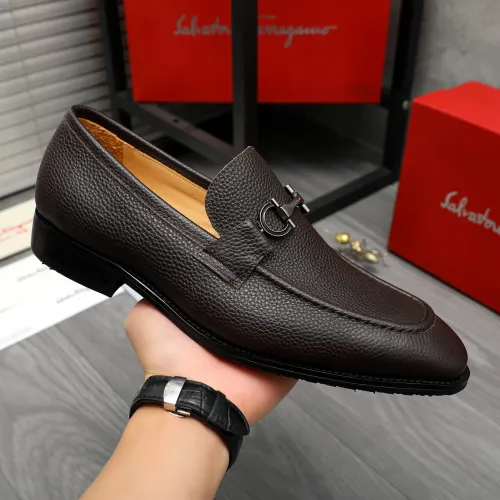 Cheap Salvatore Ferragamo Leather Shoes For Men #1416552 Replica Wholesale [$88.00 USD] [ITEM#1416552] on Replica Salvatore Ferragamo Leather Shoes