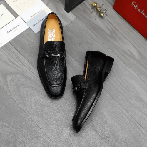 Cheap Salvatore Ferragamo Leather Shoes For Men #1416553 Replica Wholesale [$88.00 USD] [ITEM#1416553] on Replica Salvatore Ferragamo Leather Shoes