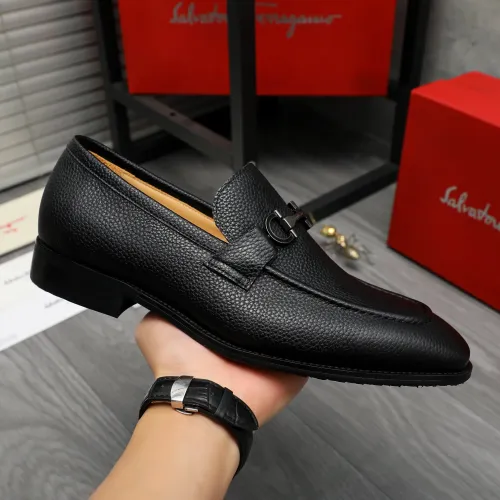 Cheap Salvatore Ferragamo Leather Shoes For Men #1416553 Replica Wholesale [$88.00 USD] [ITEM#1416553] on Replica Salvatore Ferragamo Leather Shoes