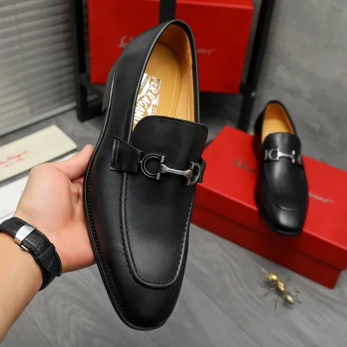 Cheap Salvatore Ferragamo Leather Shoes For Men #1416554 Replica Wholesale [$88.00 USD] [ITEM#1416554] on Replica Salvatore Ferragamo Leather Shoes