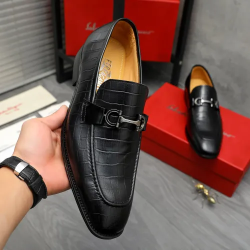 Cheap Salvatore Ferragamo Leather Shoes For Men #1416555 Replica Wholesale [$88.00 USD] [ITEM#1416555] on Replica Salvatore Ferragamo Leather Shoes