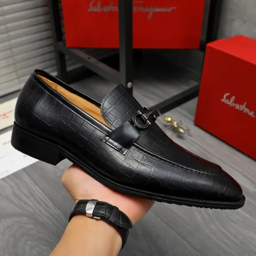 Cheap Salvatore Ferragamo Leather Shoes For Men #1416555 Replica Wholesale [$88.00 USD] [ITEM#1416555] on Replica Salvatore Ferragamo Leather Shoes
