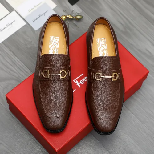 Cheap Salvatore Ferragamo Leather Shoes For Men #1416556 Replica Wholesale [$88.00 USD] [ITEM#1416556] on Replica Salvatore Ferragamo Leather Shoes
