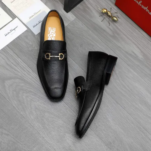 Cheap Salvatore Ferragamo Leather Shoes For Men #1416557 Replica Wholesale [$88.00 USD] [ITEM#1416557] on Replica Salvatore Ferragamo Leather Shoes