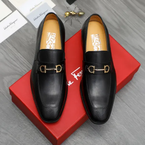 Cheap Salvatore Ferragamo Leather Shoes For Men #1416558 Replica Wholesale [$88.00 USD] [ITEM#1416558] on Replica Salvatore Ferragamo Leather Shoes