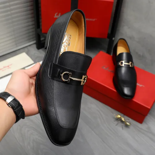 Cheap Salvatore Ferragamo Leather Shoes For Men #1416558 Replica Wholesale [$88.00 USD] [ITEM#1416558] on Replica Salvatore Ferragamo Leather Shoes