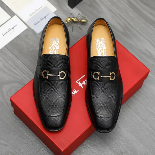 Cheap Salvatore Ferragamo Leather Shoes For Men #1416559 Replica Wholesale [$88.00 USD] [ITEM#1416559] on Replica Salvatore Ferragamo Leather Shoes