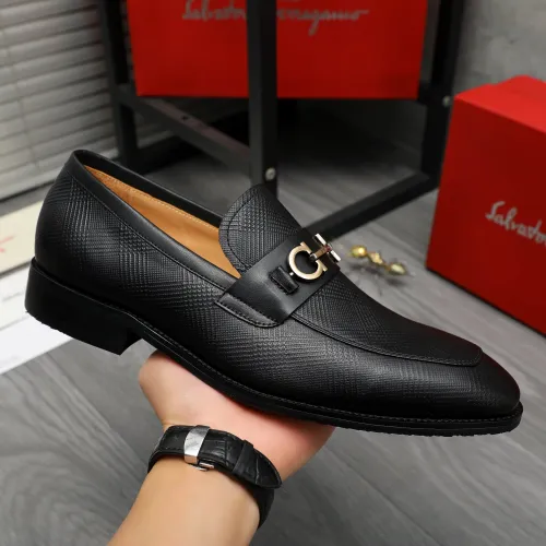 Cheap Salvatore Ferragamo Leather Shoes For Men #1416559 Replica Wholesale [$88.00 USD] [ITEM#1416559] on Replica Salvatore Ferragamo Leather Shoes