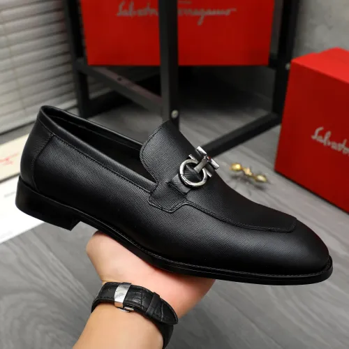 Cheap Salvatore Ferragamo Leather Shoes For Men #1416562 Replica Wholesale [$88.00 USD] [ITEM#1416562] on Replica Salvatore Ferragamo Leather Shoes