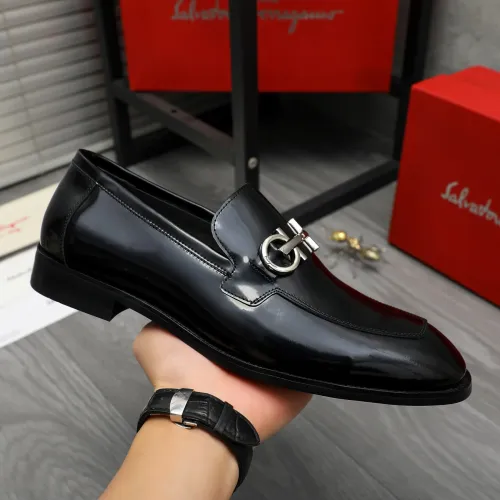Cheap Salvatore Ferragamo Leather Shoes For Men #1416564 Replica Wholesale [$88.00 USD] [ITEM#1416564] on Replica Salvatore Ferragamo Leather Shoes