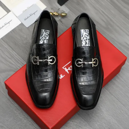 Cheap Salvatore Ferragamo Leather Shoes For Men #1416565 Replica Wholesale [$88.00 USD] [ITEM#1416565] on Replica Salvatore Ferragamo Leather Shoes
