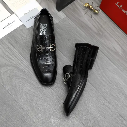 Cheap Salvatore Ferragamo Leather Shoes For Men #1416565 Replica Wholesale [$88.00 USD] [ITEM#1416565] on Replica Salvatore Ferragamo Leather Shoes