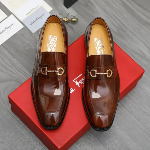 Cheap Salvatore Ferragamo Leather Shoes For Men #1416566 Replica Wholesale [$88.00 USD] [ITEM#1416566] on Replica Salvatore Ferragamo Leather Shoes