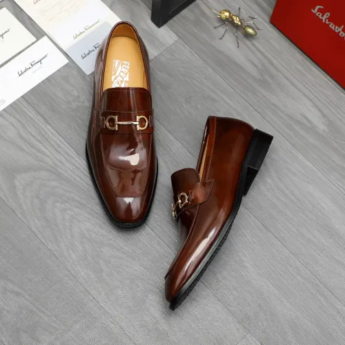 Cheap Salvatore Ferragamo Leather Shoes For Men #1416566 Replica Wholesale [$88.00 USD] [ITEM#1416566] on Replica Salvatore Ferragamo Leather Shoes