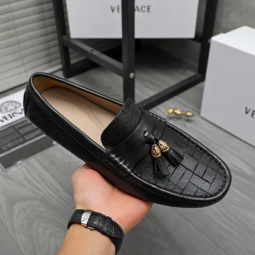 Cheap Versace Leather Shoes For Men #1416942 Replica Wholesale [$76.00 USD] [ITEM#1416942] on Replica Versace Leather Shoes