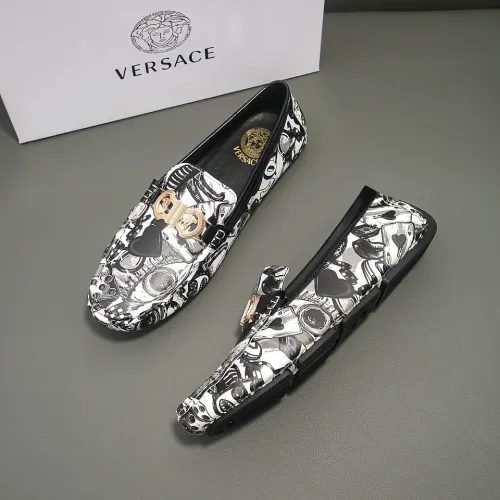 Cheap Versace Leather Shoes For Men #1417131 Replica Wholesale [$76.00 USD] [ITEM#1417131] on Replica Versace Leather Shoes