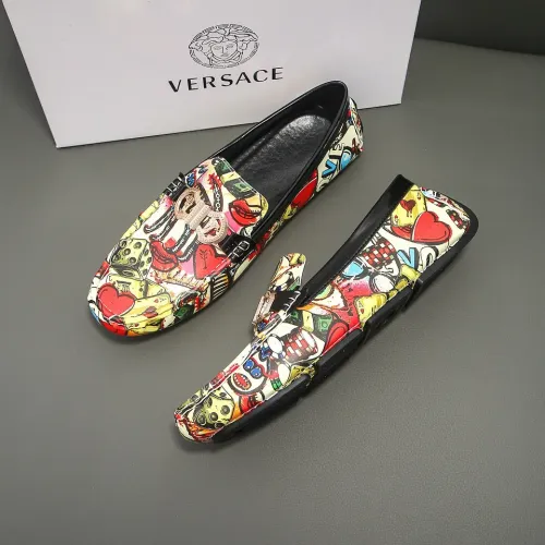 Cheap Versace Leather Shoes For Men #1417132 Replica Wholesale [$76.00 USD] [ITEM#1417132] on Replica Versace Leather Shoes