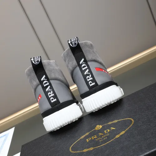 Cheap Prada High Top Shoes For Men #1417143 Replica Wholesale [$85.00 USD] [ITEM#1417143] on Replica Prada High Top Shoes