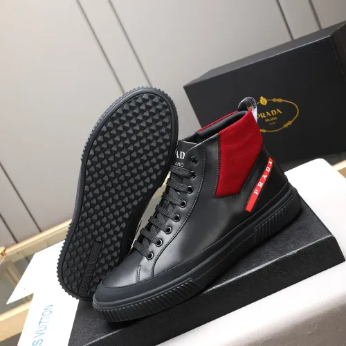 Cheap Prada High Top Shoes For Men #1417145 Replica Wholesale [$85.00 USD] [ITEM#1417145] on Replica Prada High Top Shoes