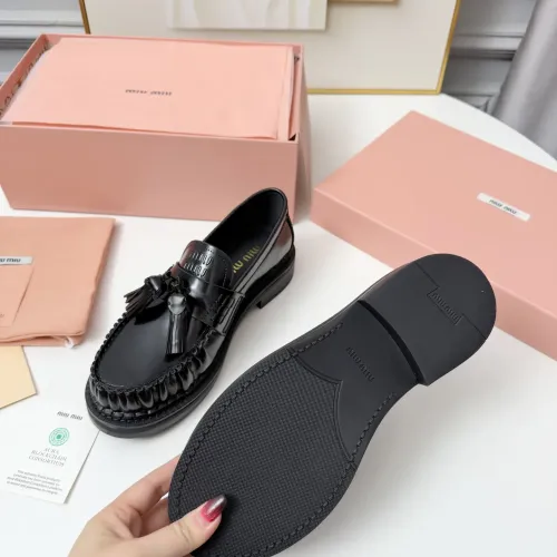 Cheap MIU MIU Leather Shoes For Women #1417427 Replica Wholesale [$108.00 USD] [ITEM#1417427] on Replica MIU MIU Leather Shoes