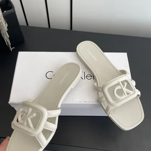 Cheap Calvin Klein CK Slippers For Women #1417477 Replica Wholesale [$64.00 USD] [ITEM#1417477] on Replica Calvin Klein CK Slippers
