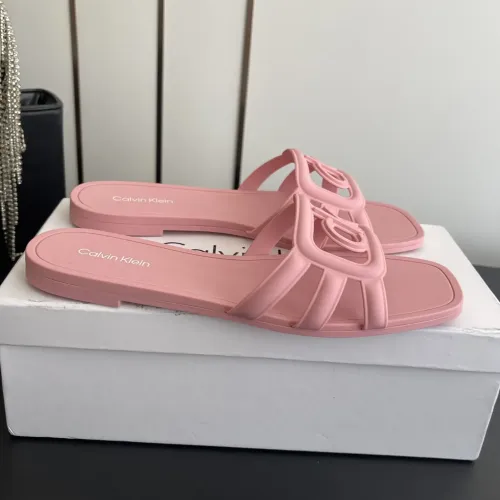 Cheap Calvin Klein CK Slippers For Women #1417478 Replica Wholesale [$64.00 USD] [ITEM#1417478] on Replica Calvin Klein CK Slippers
