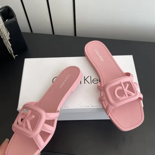 Cheap Calvin Klein CK Slippers For Women #1417478 Replica Wholesale [$64.00 USD] [ITEM#1417478] on Replica Calvin Klein CK Slippers