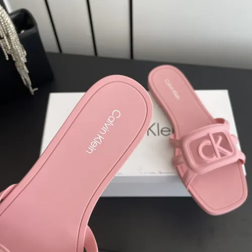 Cheap Calvin Klein CK Slippers For Women #1417478 Replica Wholesale [$64.00 USD] [ITEM#1417478] on Replica Calvin Klein CK Slippers